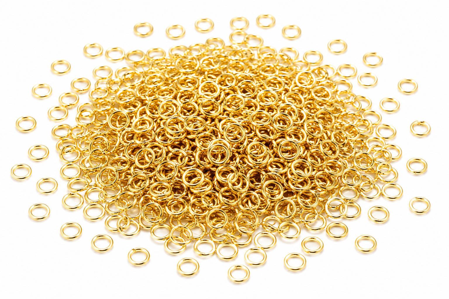 18Kt Gold Plated Closed Jump Rings (2.5 grams per pack)