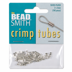 TUBE CRIMP 2X2MM GOLD & SILVER PLATE- CD/100