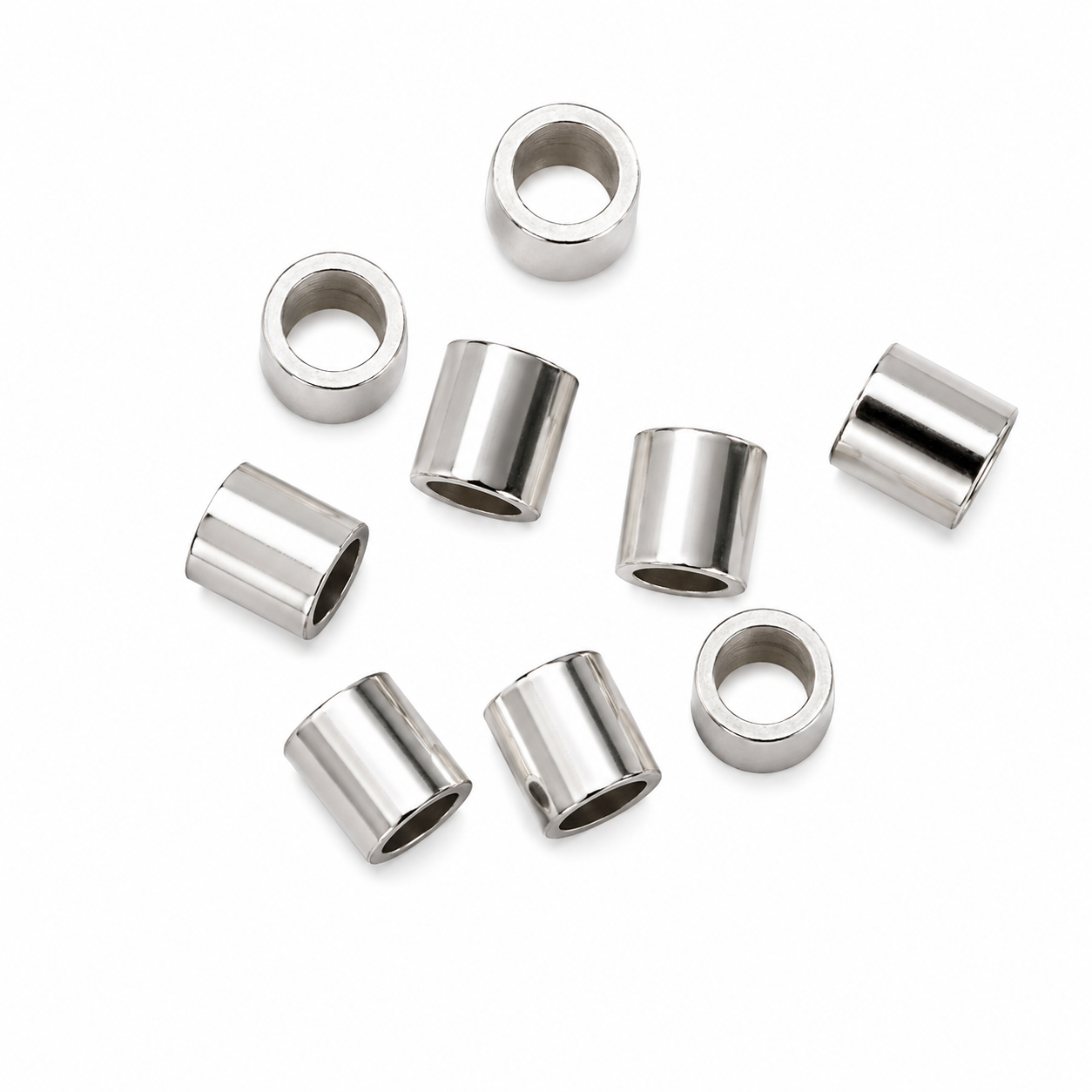 TUBE CRIMP 2X2MM GOLD & SILVER PLATE- CD/100