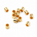 TUBE CRIMP 2X2MM GOLD & SILVER PLATE- CD/100