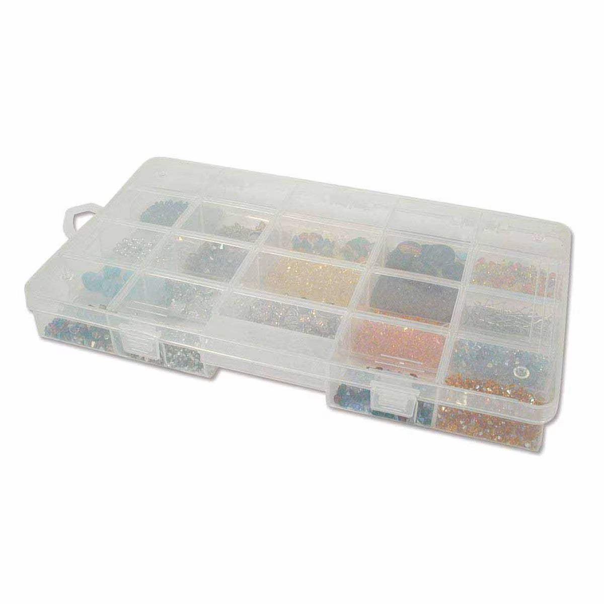 The Beadsmith Keeper Box - Large Size - 13 x 7-1/2 inches, Storage Organizer with 20 compartments.
