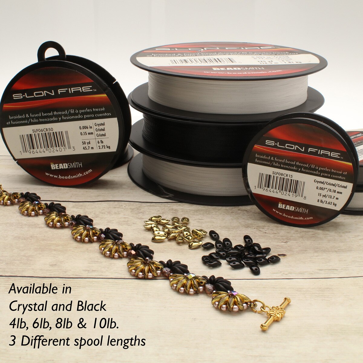 The Beadsmith S-Lon Fire – Braided and Fused Bead Thread