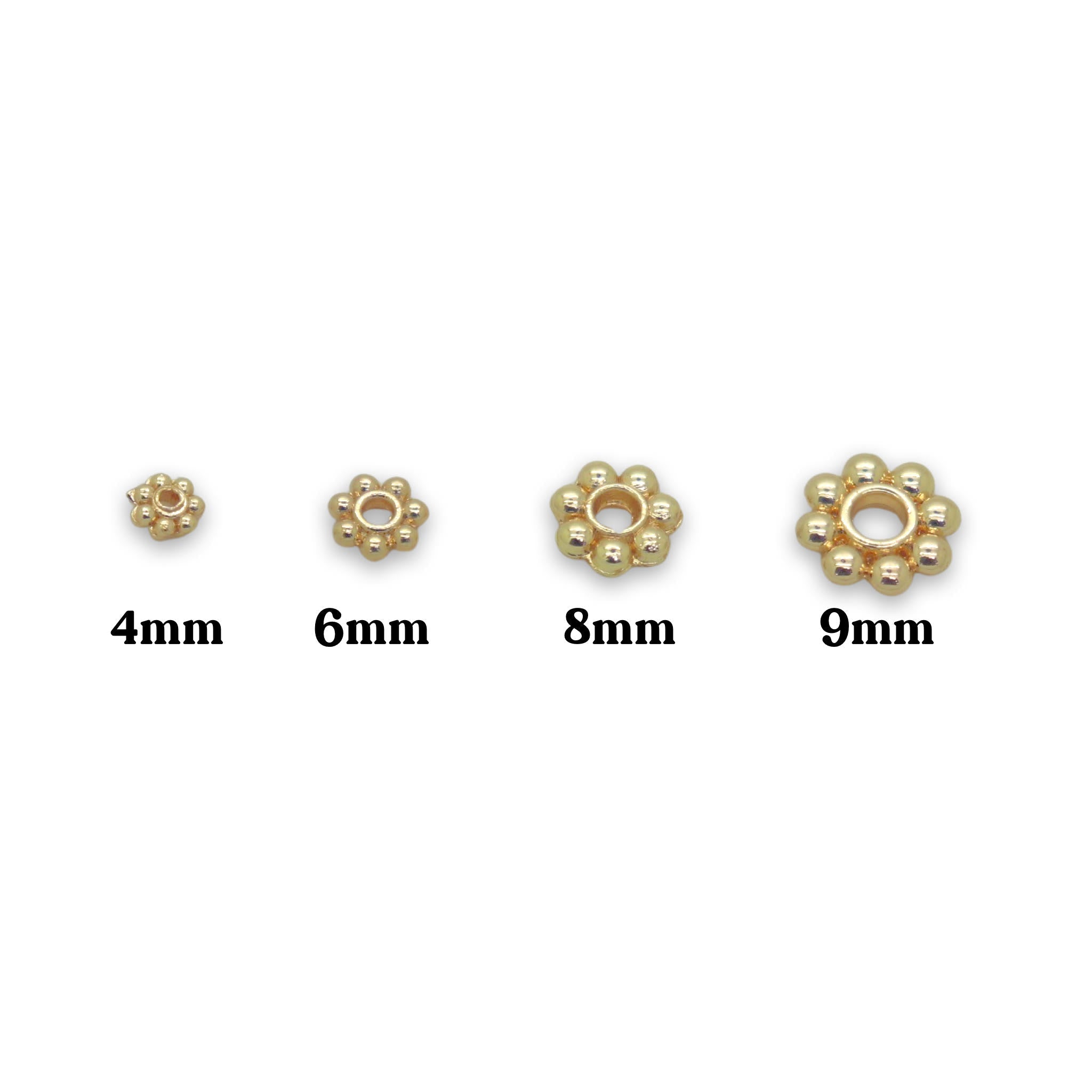 18kt Gold Plated Flower Spacers