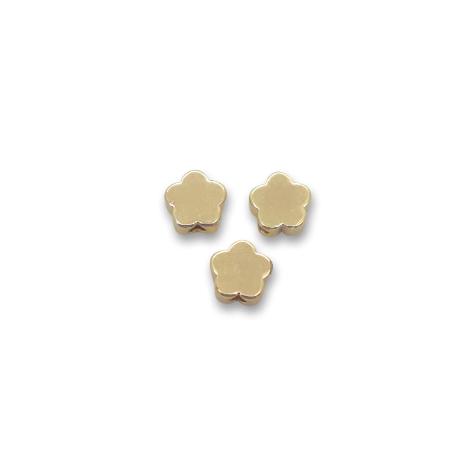 18Kt Gold Plated Flower spacers (6 Packs)