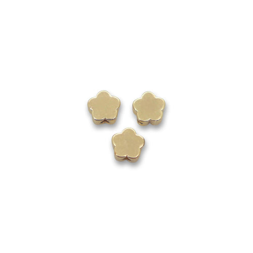 18Kt Gold Plated Flower spacers (6 Packs)