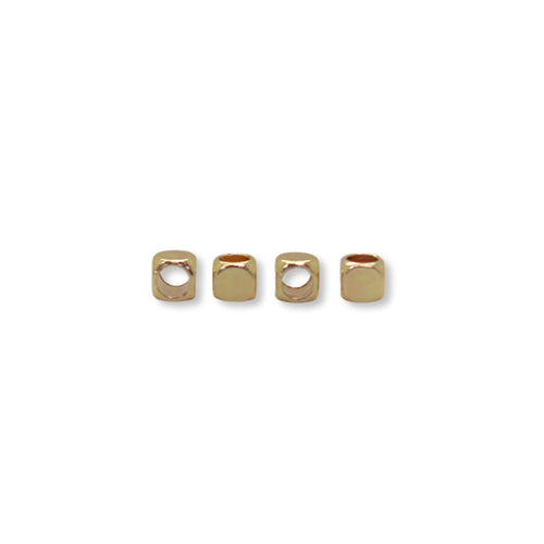 18Kt Gold Plated Square Spacer Beads