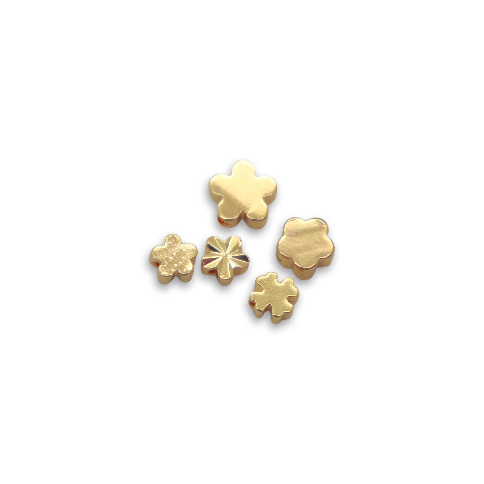 18Kt Gold Plated Flower spacers (6 Packs)