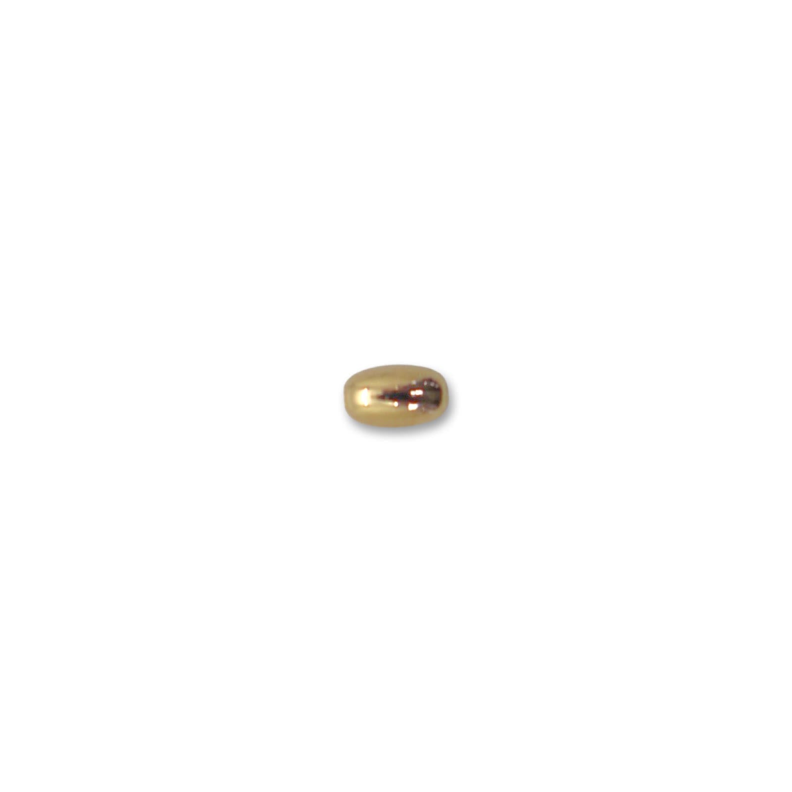 18Kt Gold Plated Rice Spacer Bead